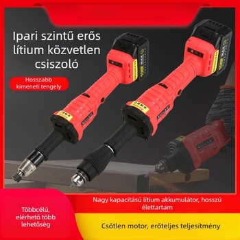 Vezeték nélküli, brushless egyenes csiszoló a polírozáshoz, vágáshoz és csiszoláshoz – 18V, hatfokozat sebességszabályozás, akkumulátor és töltő a csomagban