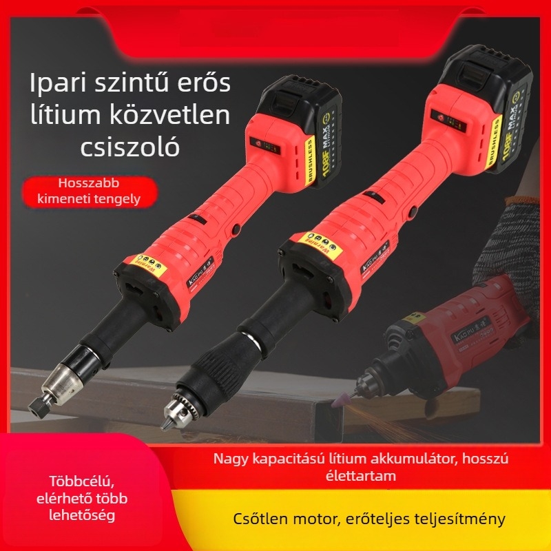 Vezeték nélküli, brushless egyenes csiszoló a polírozáshoz, vágáshoz és csiszoláshoz – 18V, hatfokozat sebességszabályozás, akkumulátor és töltő a csomagban