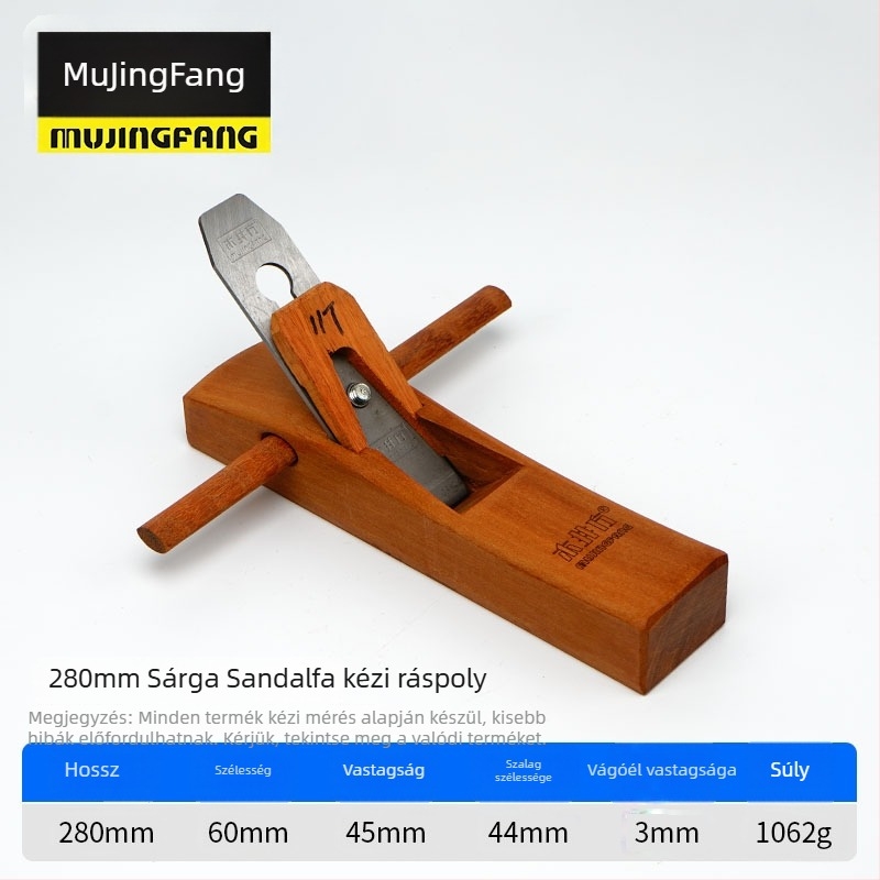 Kikuchi sík planírozó – kézi tolófa faipari eszköz sárga szantálfából