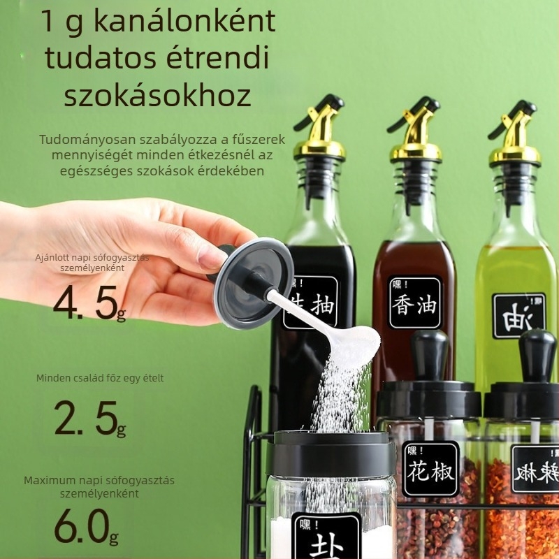 Jingda üvegfűszer-készlet – modern minimalist stílusú üvegek folyékony fűszerekhez, nyomtatott logó és testreszabható.