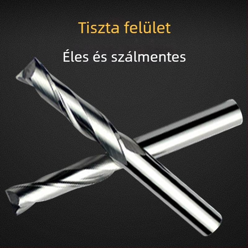 Végfúró, kettős élű volfrámból készült fúrómaró faipari felhasználásra, akrilhoz, PVC-hez és MDF-hez, kompatibilis marógépekkel, Saitool márka