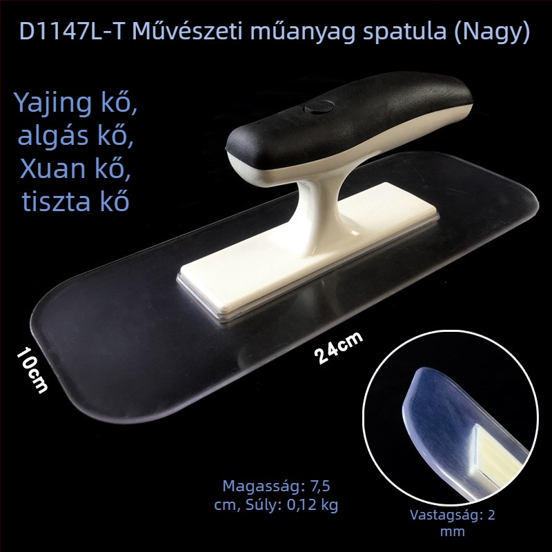 Műanyag művészeti átlátszó spatula a festék lekaparásához – lapos penge; Márka High class; Modell Flat knife; Anyag Műanyag; Alkalmazás Festék lekaparása
