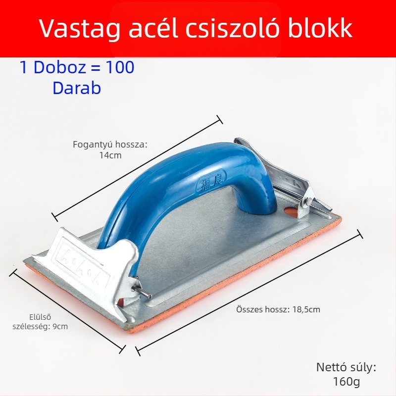 Öntapadós csiszolópapír tartó, falcsiszoló eszköz, műanyag, belső sarkokra és falakra