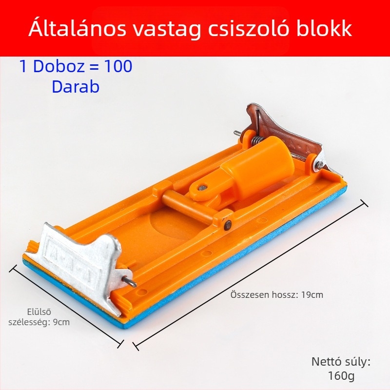 Öntapadós csiszolópapír tartó, falcsiszoló eszköz, műanyag, belső sarkokra és falakra