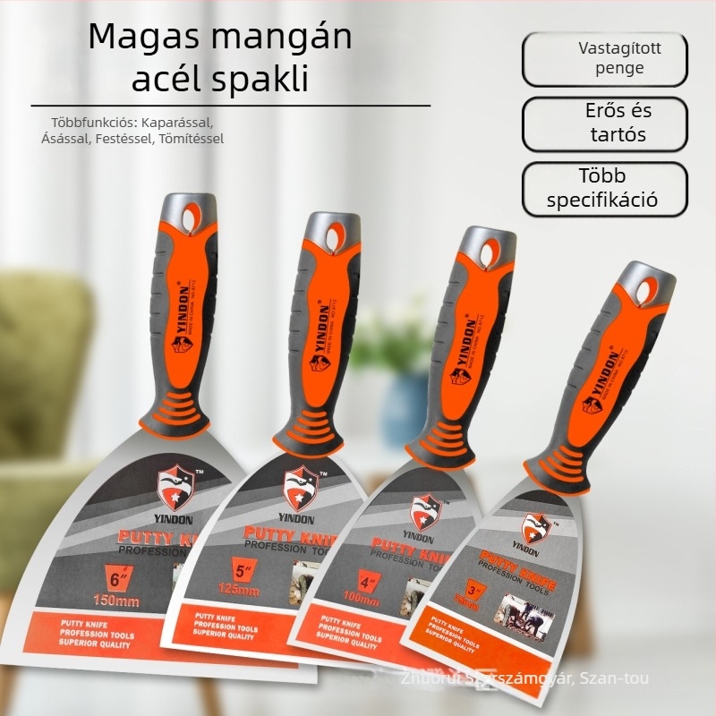 Glett kés rozsdamentes acélból, ultra vastag, tükrös felületű befejezés, Eagle Shield, modell Putty Knife