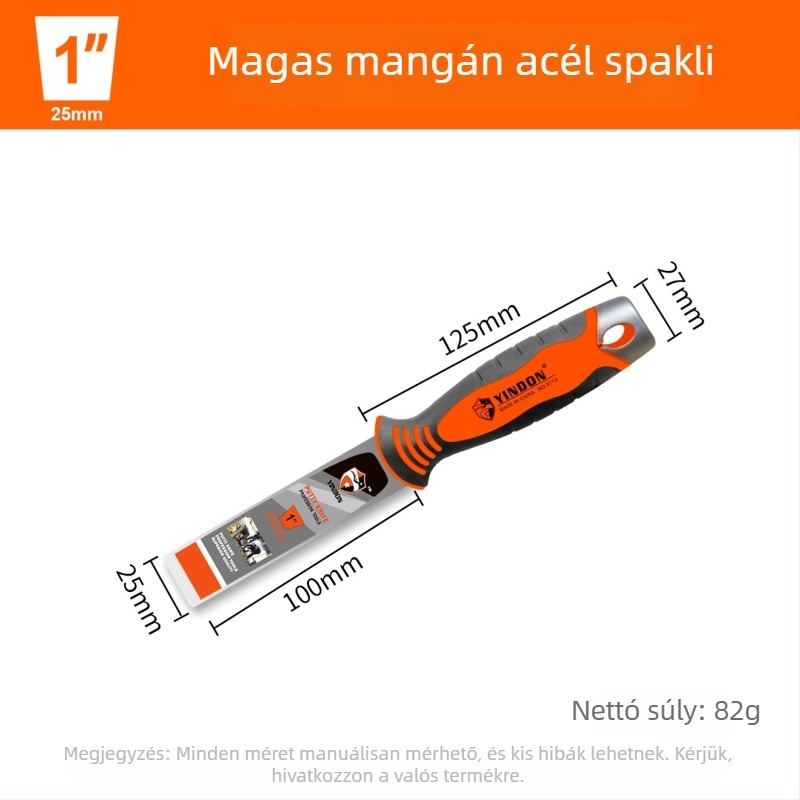 Glett kés rozsdamentes acélból, ultra vastag, tükrös felületű befejezés, Eagle Shield, modell Putty Knife