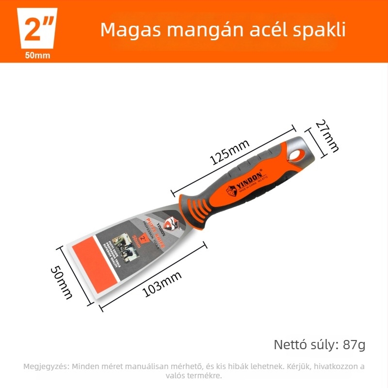 Glett kés rozsdamentes acélból, ultra vastag, tükrös felületű befejezés, Eagle Shield, modell Putty Knife
