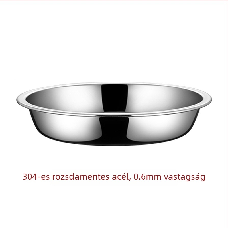 304 rozsdamentes acél lapos tál, kör alakú, mikrohullámú sütőben használható, szállodai étkeztetéshez, testreszabható