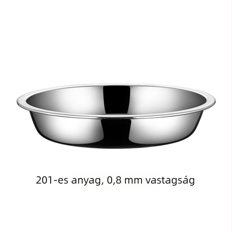 304 rozsdamentes acél lapos tál, kör alakú, mikrohullámú sütőben használható, szállodai étkeztetéshez, testreszabható