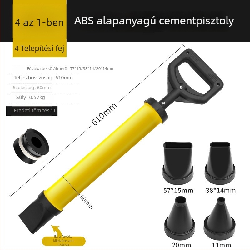 Cementes habarcs injekciós pisztoly ajtókerethez – kompakt kézi eszköz habarcs injekcióhoz és tömítéshez