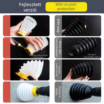 Átlátszó porvédő pajzs kalapácsos fúróhoz – porgyűjtő tál és porgyűjtő (Márka: Neck Strength)