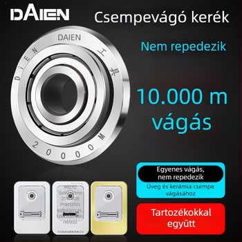 Görgő típusú kézi üvegvágó fej ötvözetes vágókerékkel és gyémántkoronggal