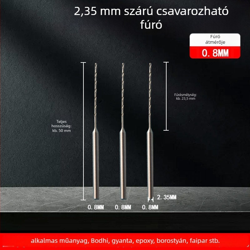 Faipari spirálfúró, hosszított hossz, HSS acél, Unique márka