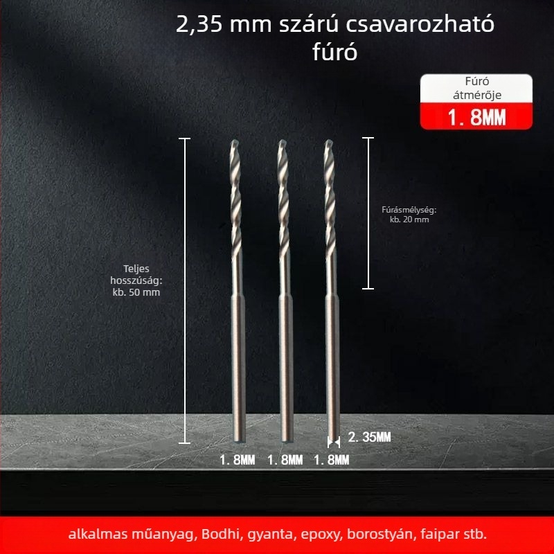 Faipari spirálfúró, hosszított hossz, HSS acél, Unique márka