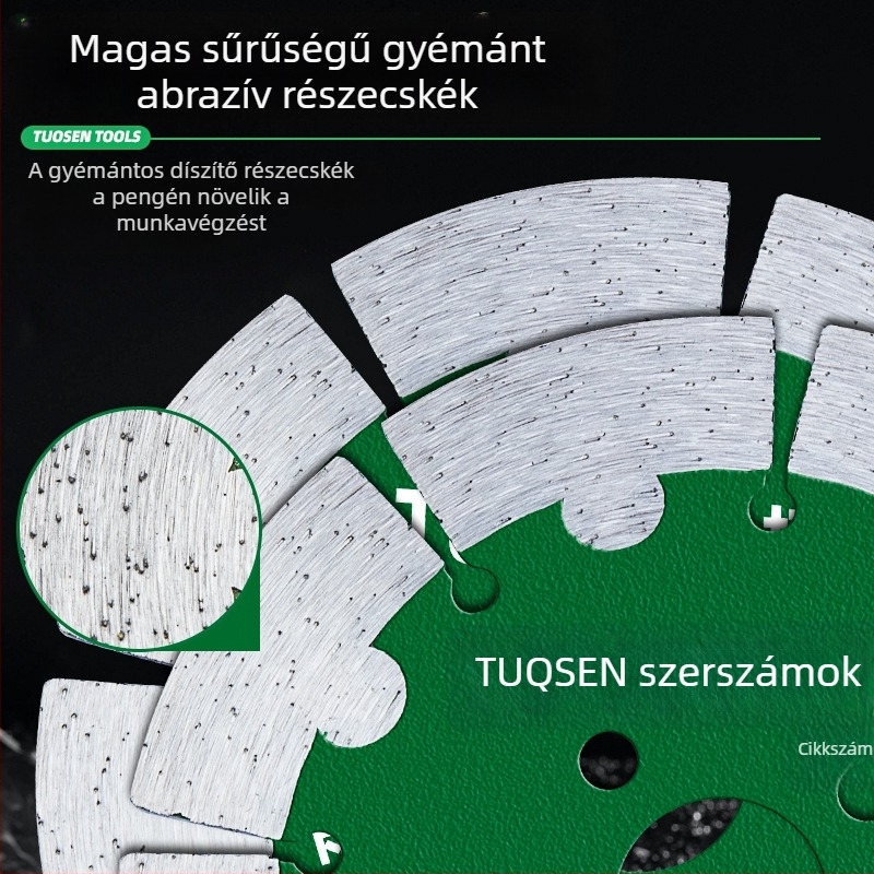 Tuosen gyémánt vágókorong csempe, kő és beton vágásához – forró préselt, szinterezett