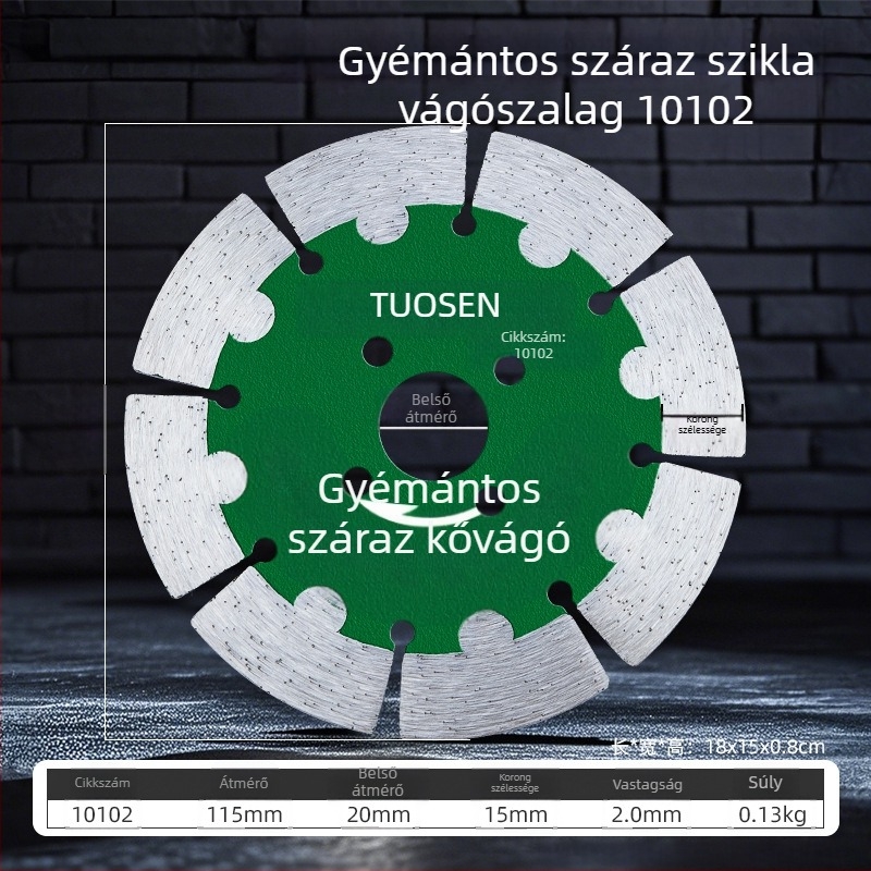 Tuosen gyémánt vágókorong csempe, kő és beton vágásához – forró préselt, szinterezett
