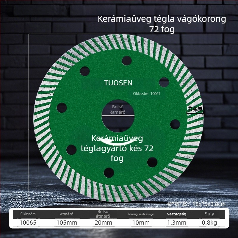 Tuosen gyémánt vágókorong csempe, kő és beton vágásához – forró préselt, szinterezett