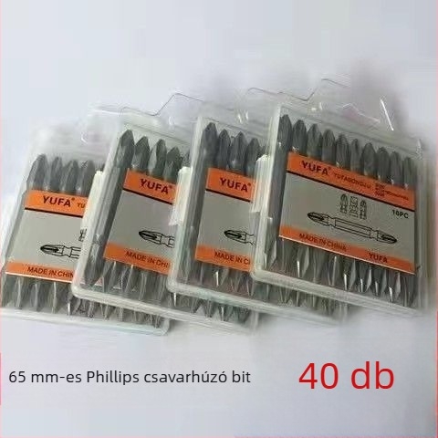 PH2 mágneses Phillips bit elektromos csavarhúzóhoz (PH2 méret; mágneses; kompatibilis elektromos csavarhúzókkal; magas keménység; magas széntartalmú acél)