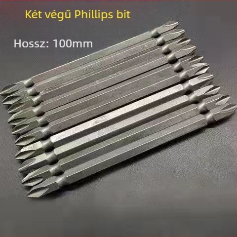 PH2 mágneses Phillips bit elektromos csavarhúzóhoz (PH2 méret; mágneses; kompatibilis elektromos csavarhúzókkal; magas keménység; magas széntartalmú acél)