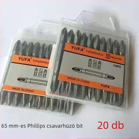 PH2 mágneses Phillips bit elektromos csavarhúzóhoz (PH2 méret; mágneses; kompatibilis elektromos csavarhúzókkal; magas keménység; magas széntartalmú acél)