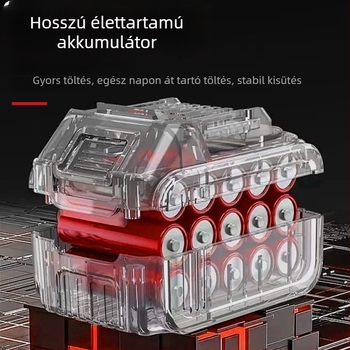 Akkumulátoros ütvefúró pisztoly markolattal – 3 funkciós (ütés, csavarozás, sík fúrás), fokozatmentes sebességszabályozás, háromfogas tokmány, otthoni használatra (fa/fém/beton); kefés motor, Li-ion akkumulátor, 1 év garancia.