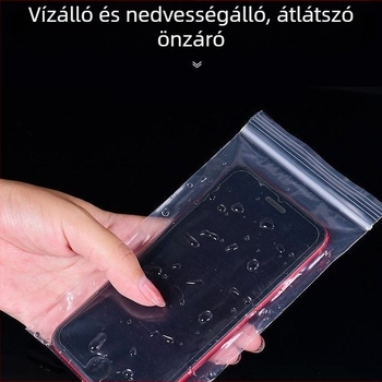 Zhongliang Packaging önzáró PE zacskó mobilltelefon tartozékokhoz — vízálló és porálló, egyszer használatos csomagolás, érintőképernyő-kompatibilis, zárótávolság 10–20 cm