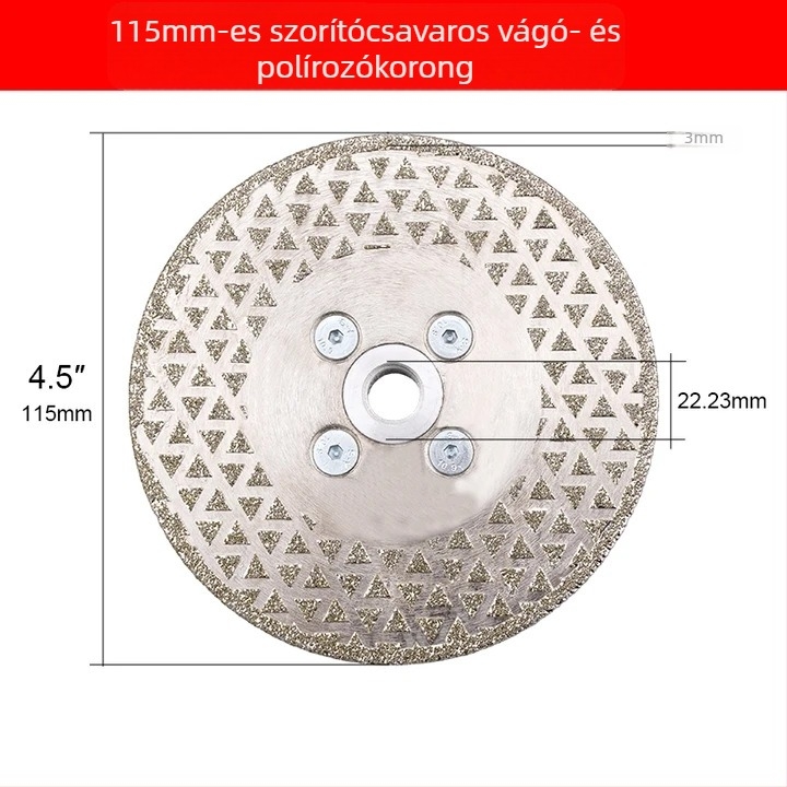 Gyémánt kétoldalas csiszolókorong M14-flanggal – elektroplattált, kőfeldolgozáshoz
