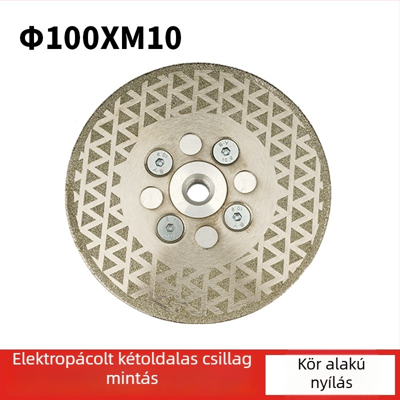 Gyémánt kétoldalas csiszolókorong M14-flanggal – elektroplattált, kőfeldolgozáshoz