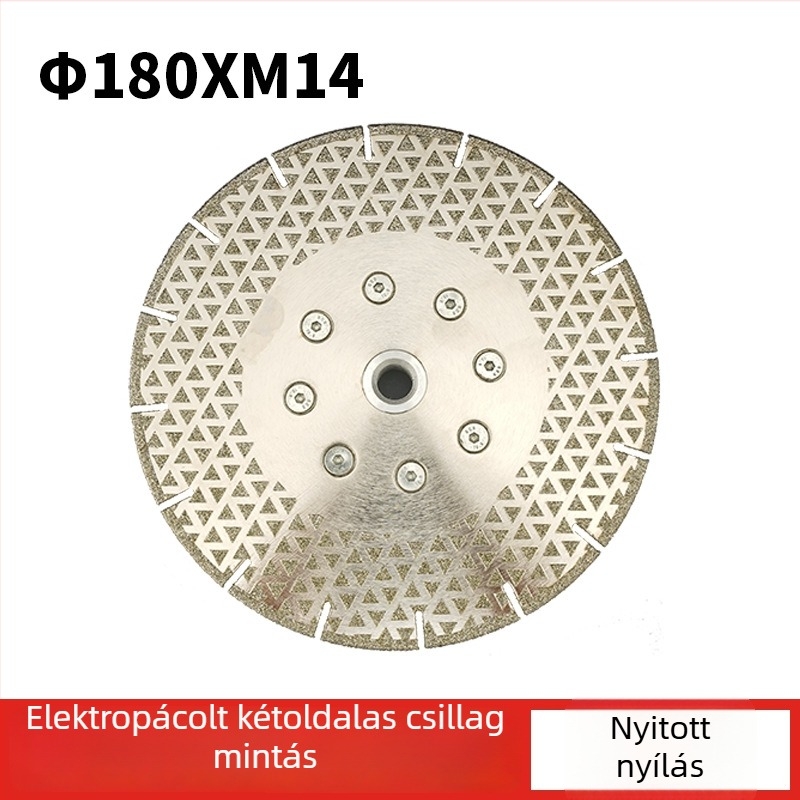 Gyémánt kétoldalas csiszolókorong M14-flanggal – elektroplattált, kőfeldolgozáshoz