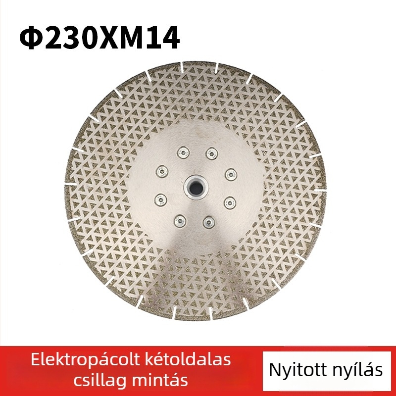 Gyémánt kétoldalas csiszolókorong M14-flanggal – elektroplattált, kőfeldolgozáshoz