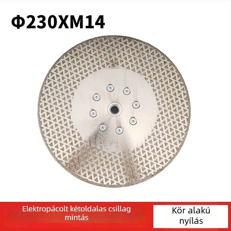 Gyémánt kétoldalas csiszolókorong M14-flanggal – elektroplattált, kőfeldolgozáshoz