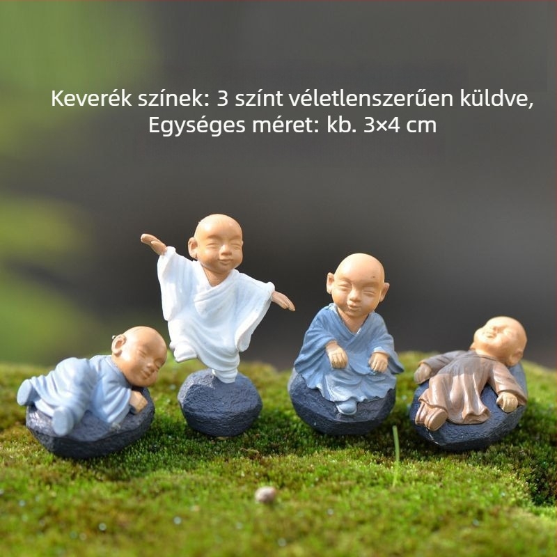 Mini mohás akváriumi dísz - műanyag, koreai stílus, DIY mikro tájkép