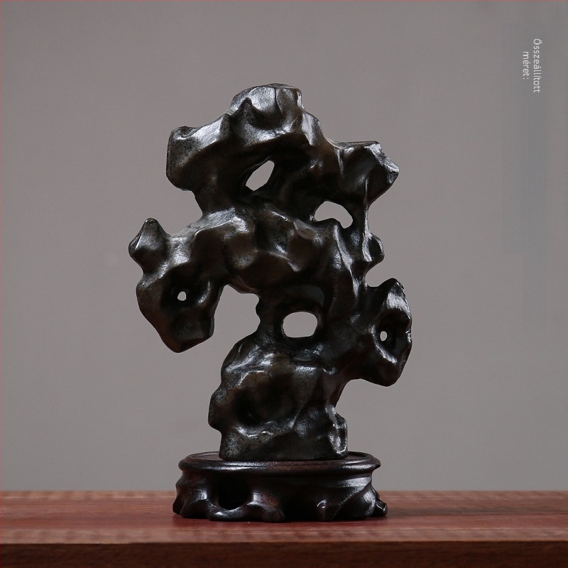 Szobor - Taihu kő rockery dísz, gyanta anyagból, modern minimalista stílus, asztali dekor