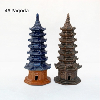 Kerámia Pagoda Akváriumi Dísz – Mini Táj Bonsai, Kézzel Készített, Új Kínai Stílus