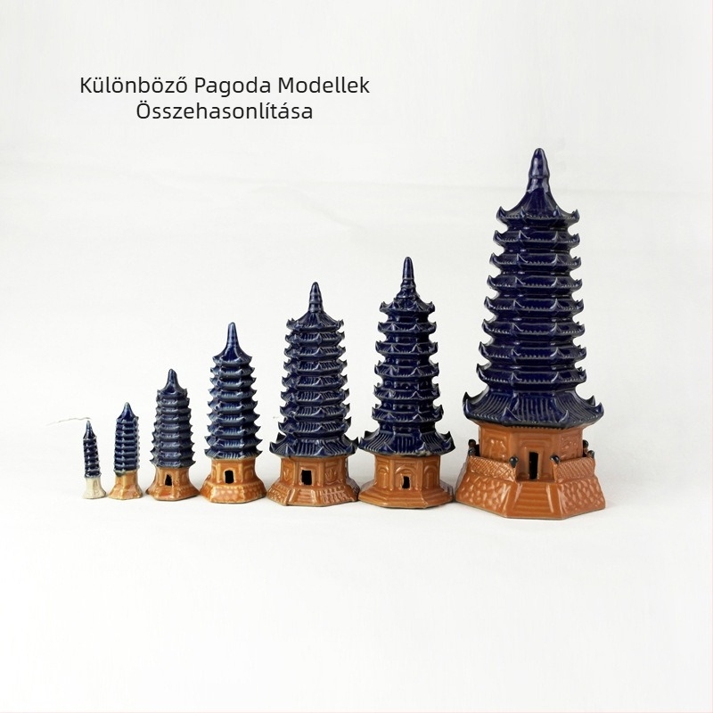 Kerámia Pagoda Akváriumi Dísz – Mini Táj Bonsai, Kézzel Készített, Új Kínai Stílus