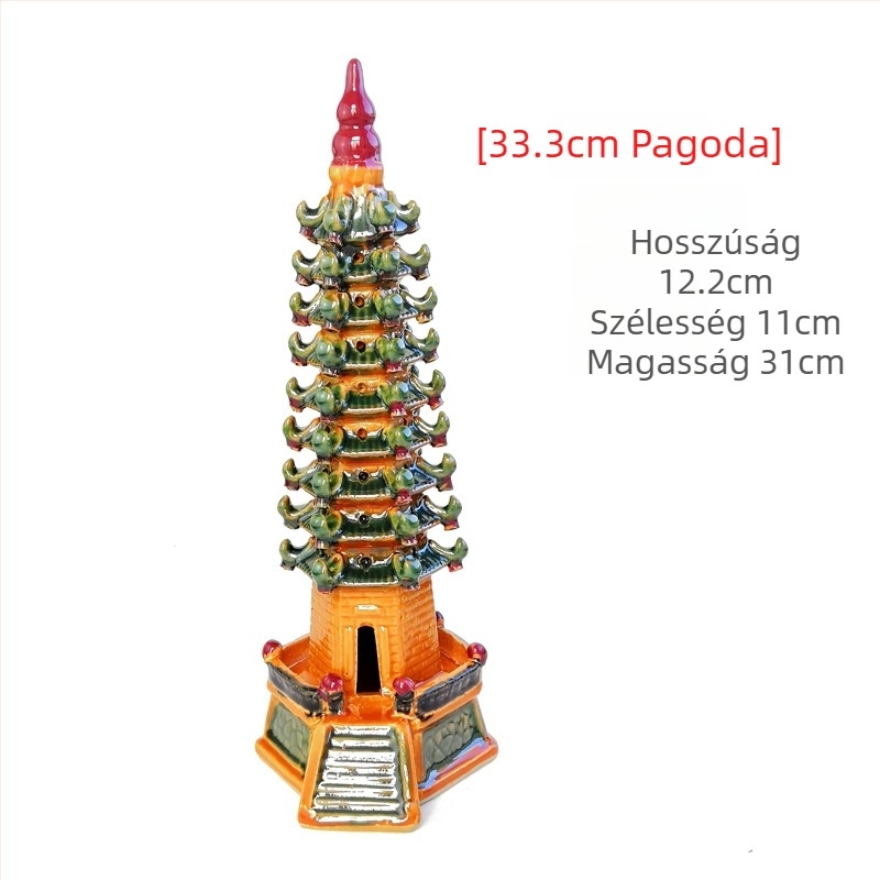 Kerámia Pagoda Akváriumi Dísz – Mini Táj Bonsai, Kézzel Készített, Új Kínai Stílus