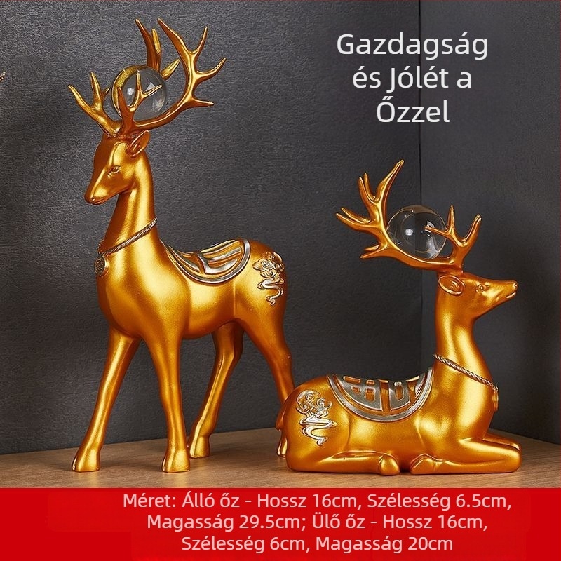 Lanmeo márkájú dekoratív készlet boros szekrényhez — resin anyagú — kínai stílusú — injekciós öntési kivitel — születésnapi ajándék