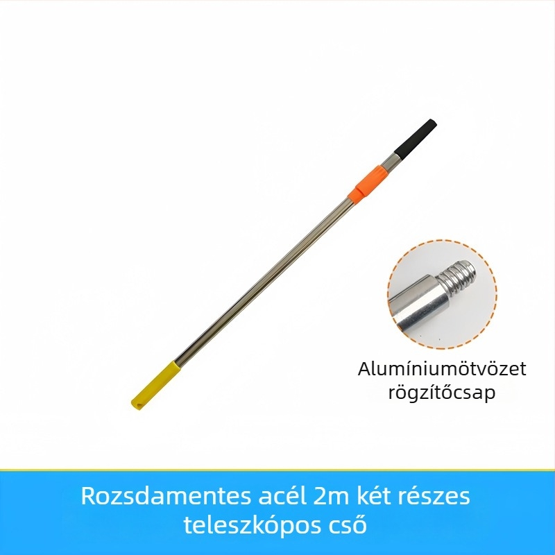 Teleszkópos rúd festőhengőkhöz és ecsetekhez, rozsdamentes acél és alumínium ötvözet konstrukció, kiterjesztett összekapcsolási kialítás