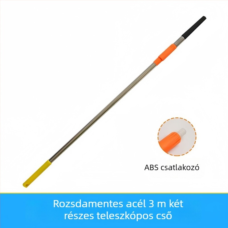 Teleszkópos rúd festőhengőkhöz és ecsetekhez, rozsdamentes acél és alumínium ötvözet konstrukció, kiterjesztett összekapcsolási kialítás