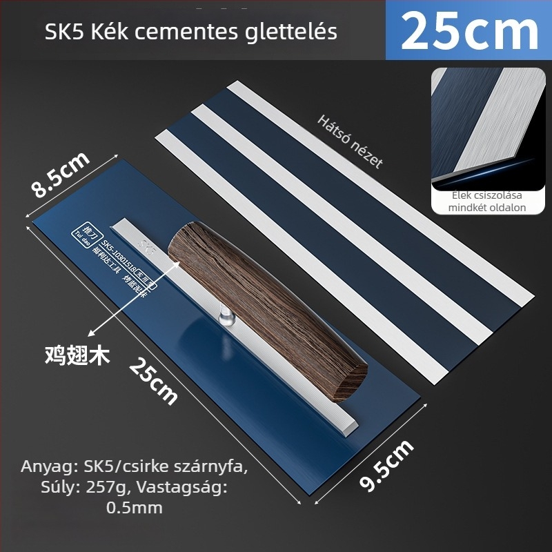 Glettvas Fulida, SK5 acél, 0,5 mm, házi dekorációhoz és külső falak szigeteléséhez