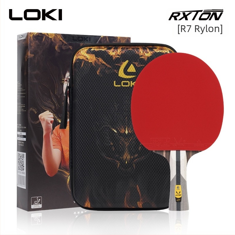 LOKI R7 Asztalitenisz ütő – szénszálas penge, ragasztó gumi, Shakehand fogás, testreszabható