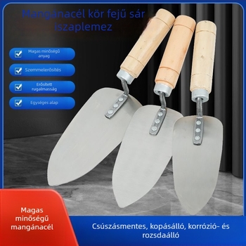 Ívelt fejű vakolatkés, körte alakú forma, modell Curved knife, vakoláshoz, eredet Shandong, Kína
