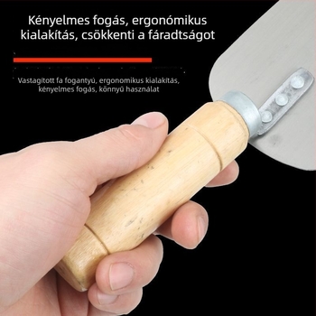 Ívelt fejű vakolatkés, körte alakú forma, modell Curved knife, vakoláshoz, eredet Shandong, Kína