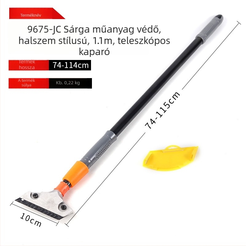 Hosszú nyelű, kinyitható kaparó és sík pengével a konyhai zsír eltávolításához