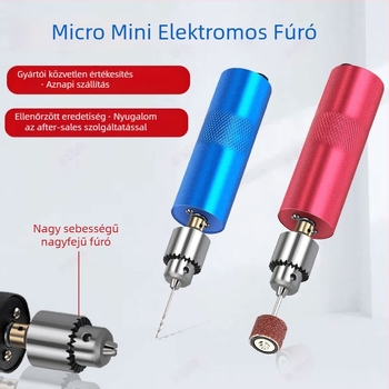 Mini többfunkciós elektromos csiszoló-gravírozó készülék polírozáshoz, vágáshoz és gravírozáshoz, gyöngyök fúrási funkcióval — AC tápegység, 12V