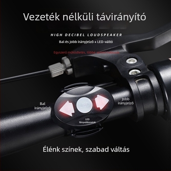 Kerékpár hátsó lámpa vezeték nélküli távirányítóval, USB töltés, vízálló LED fény, fékfigyelmeztető fény