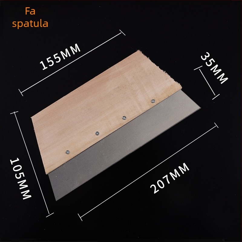 Gipszkarton spatula fáj nyéllel, 60# acél pengével, építészeti felületekhez; sorozat: fém/plasztik/gumi spatulák