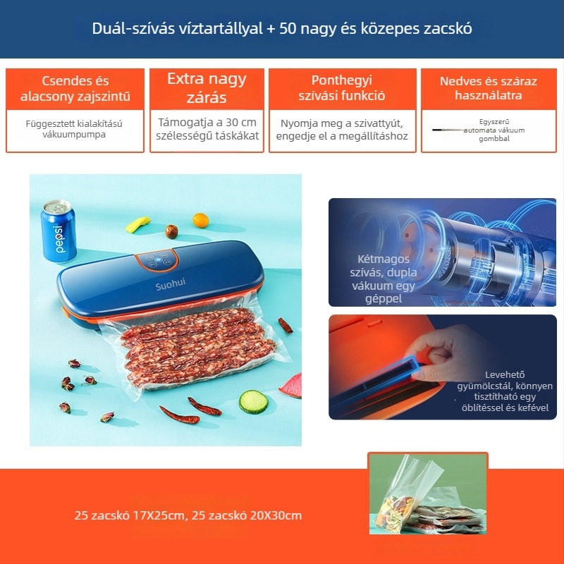 Háztartási vákuumzáró készülék, modell FK-A01; csomagolási térfogat 1 m³; márka Other