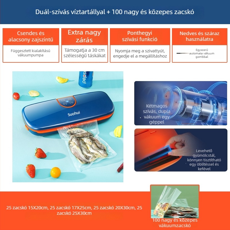 Háztartási vákuumzáró készülék, modell FK-A01; csomagolási térfogat 1 m³; márka Other