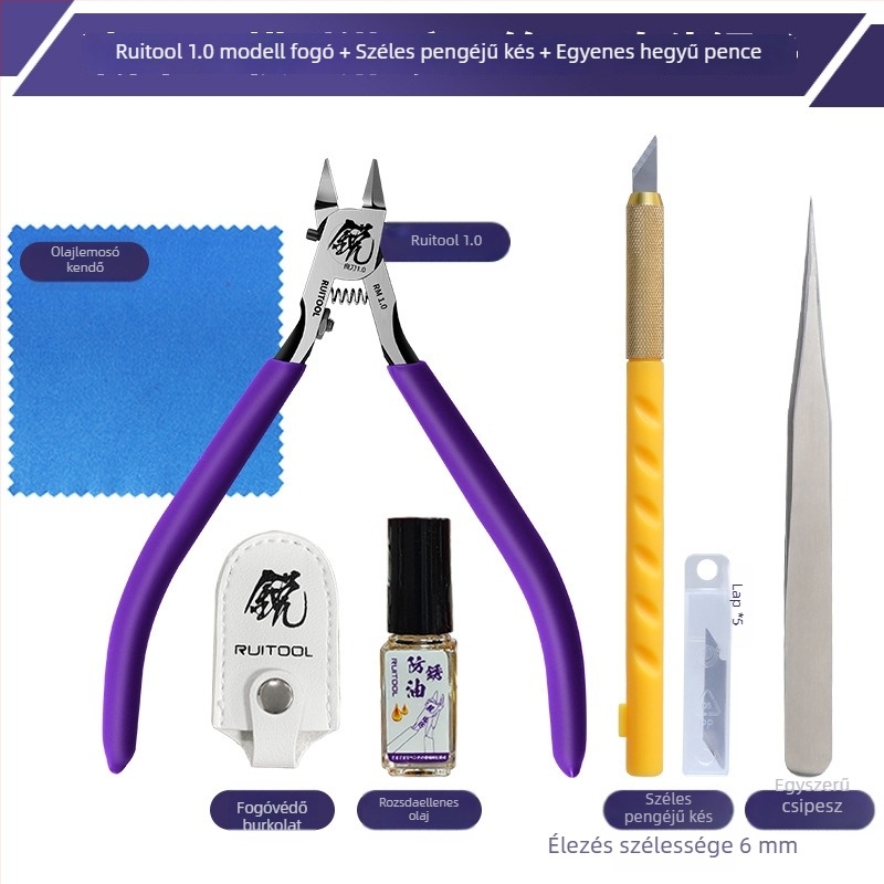 Gundam modell összeszerelő csipesz - kezdő eszköz, egy élű csipesz, Eredet: Egyéb; Importált: Nem